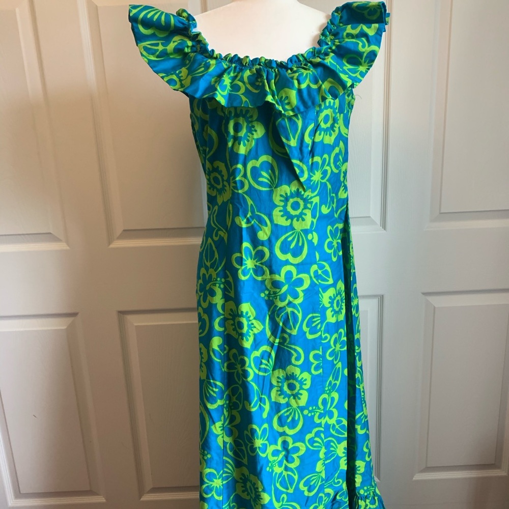 Vintage Hawaiian mermaid dress size large